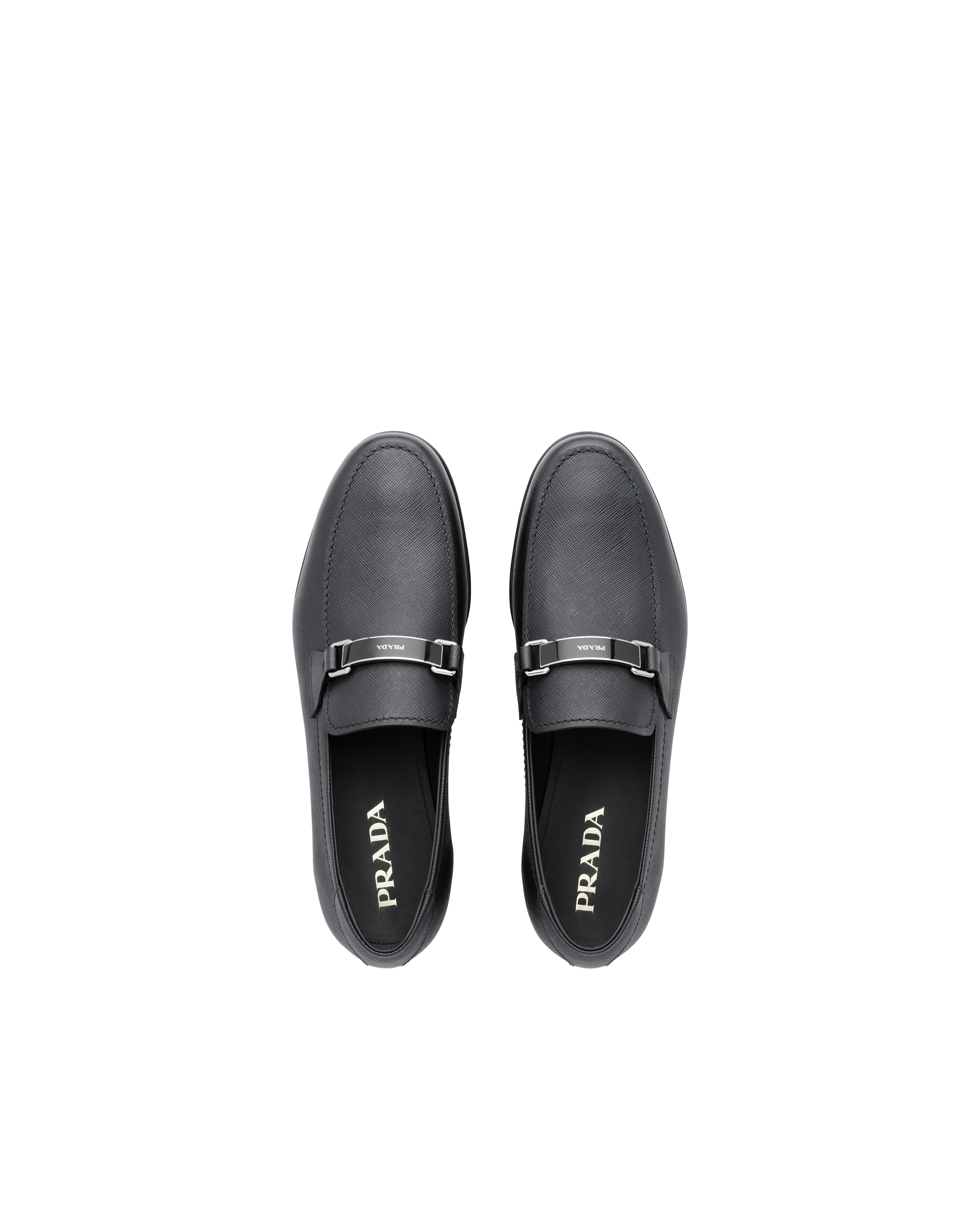 Saffiano leather loafers - 3