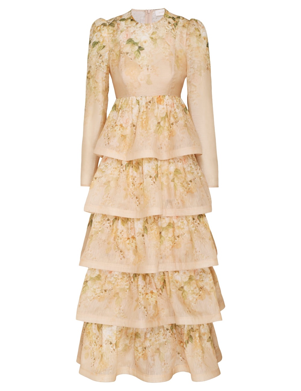 knee length dresses for ladies Zimmermann Halliday Tiered Wrap Midi Dress main image 1