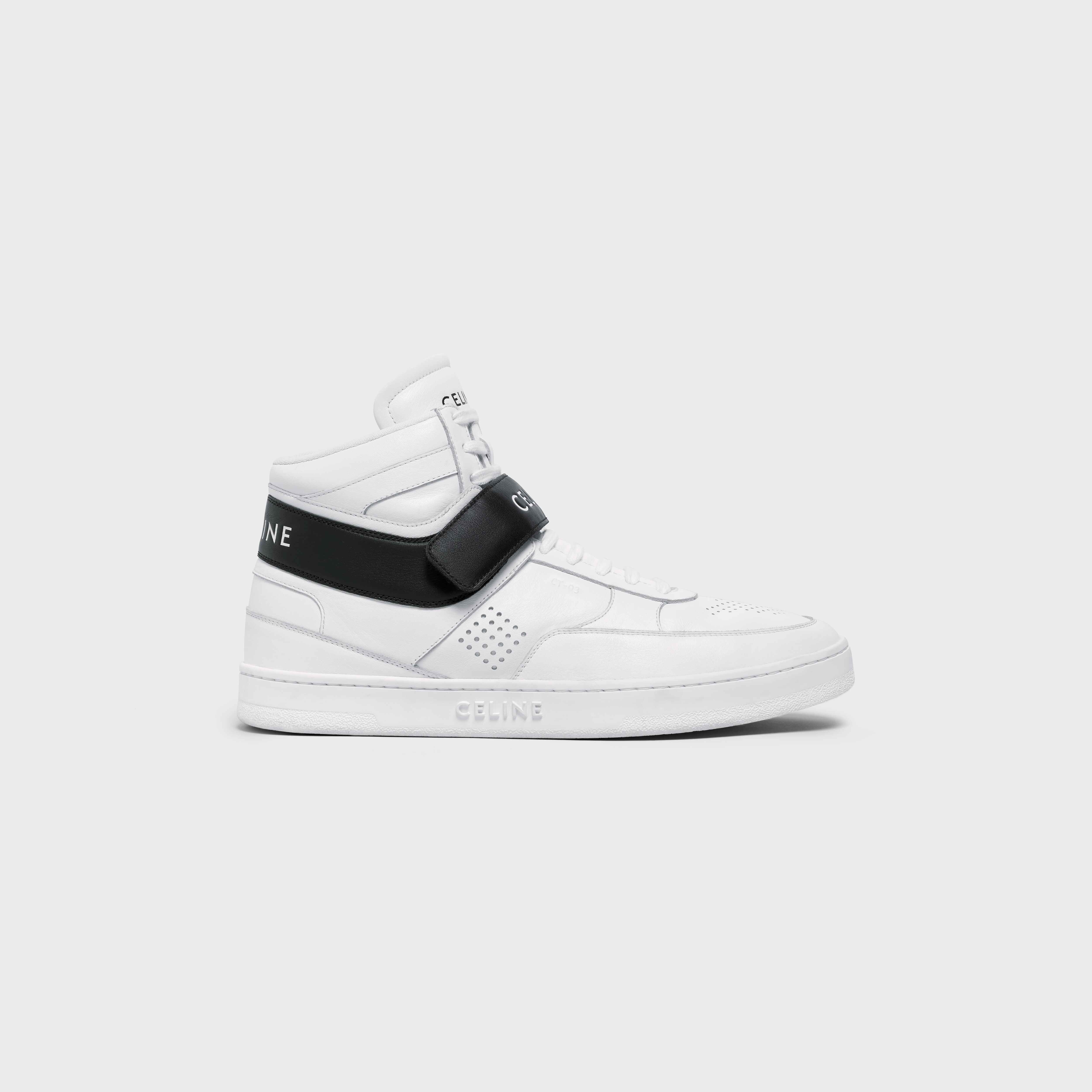 CT-03 HIGH SNEAKER WITH VELCRO in CALFSKIN - 1