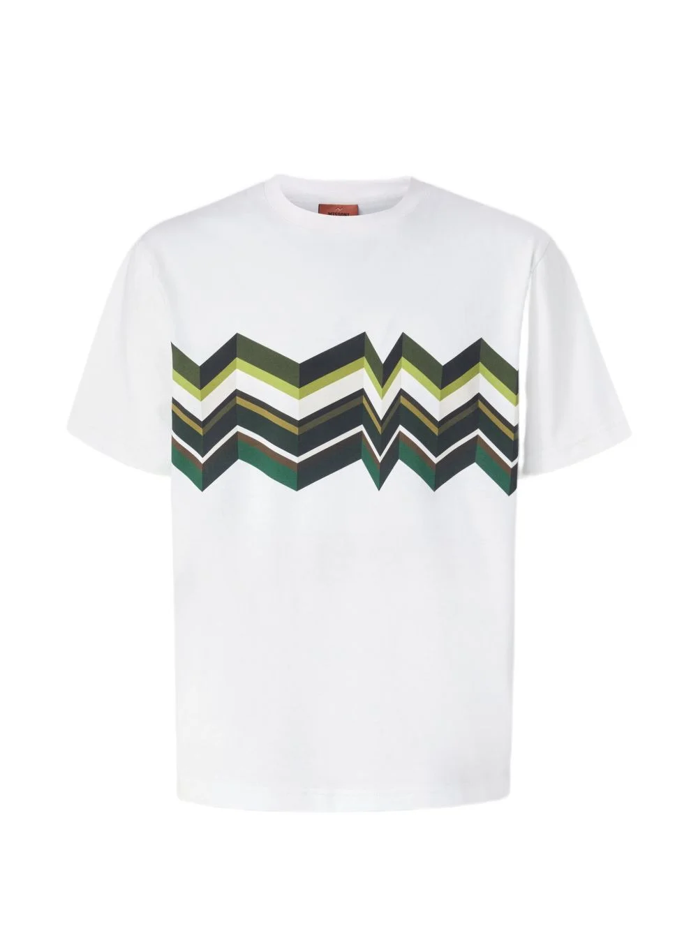 zigzag-print-detail T-shirt - 1