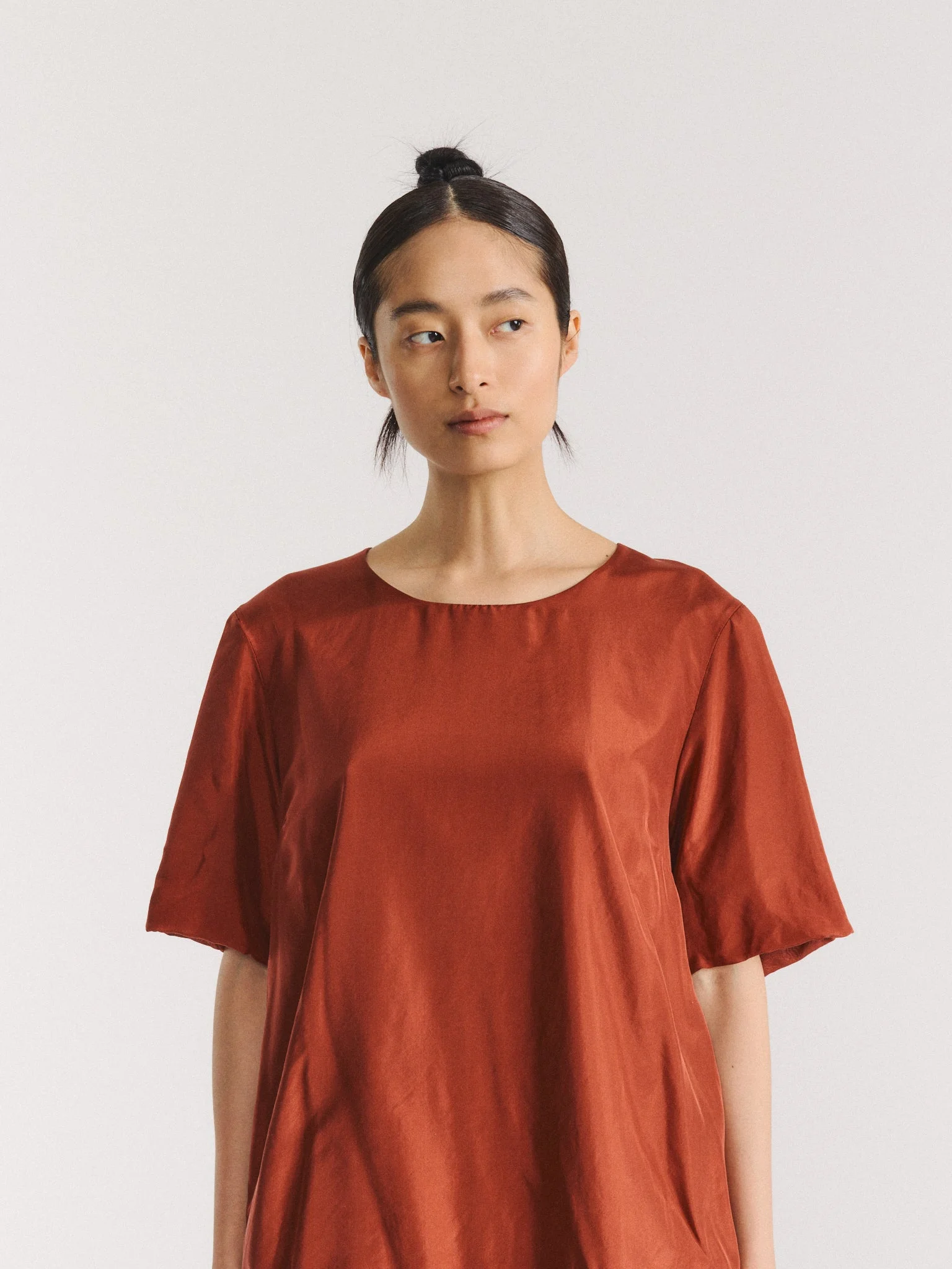 2 LAYERS TOP - L-SILK - TERRACOTTA - 1