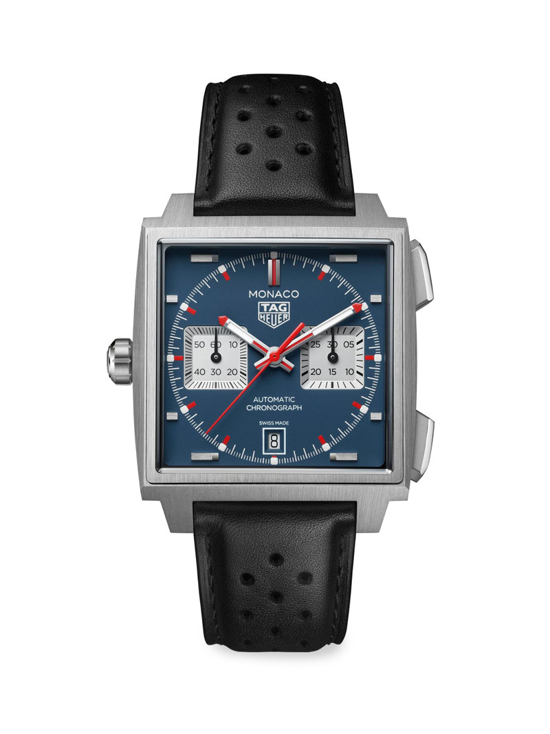Women's Monaco Titanium & Braided Leather Chronograph Watch/39MM - Steel 1