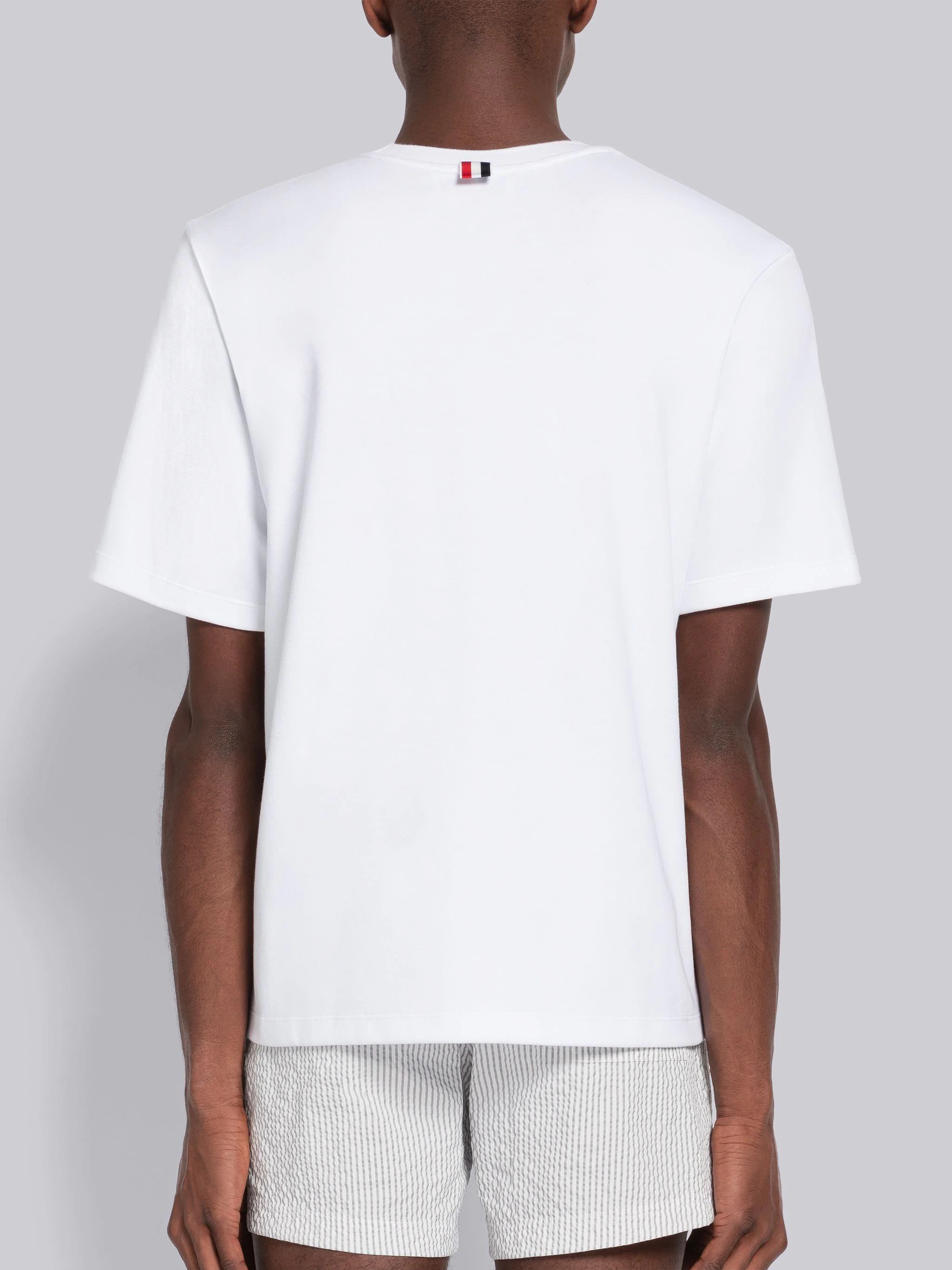 ★THOM BROWNE★ Oversized short sleeve pocket short sleeve t Thom Browne Oversized Short Sleeve Pocket Tee | club21