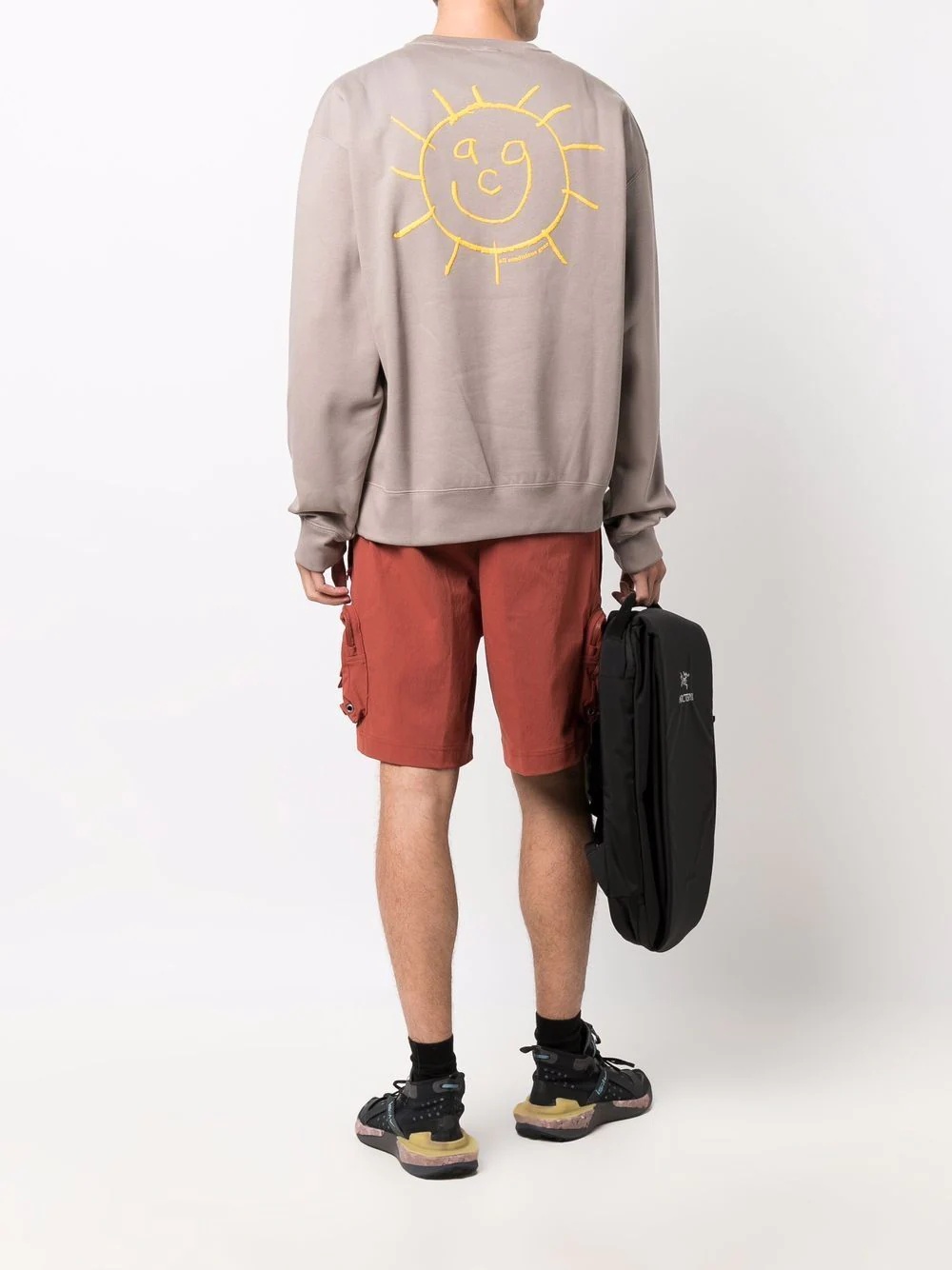 embroidered-sun sweatshirt - 2