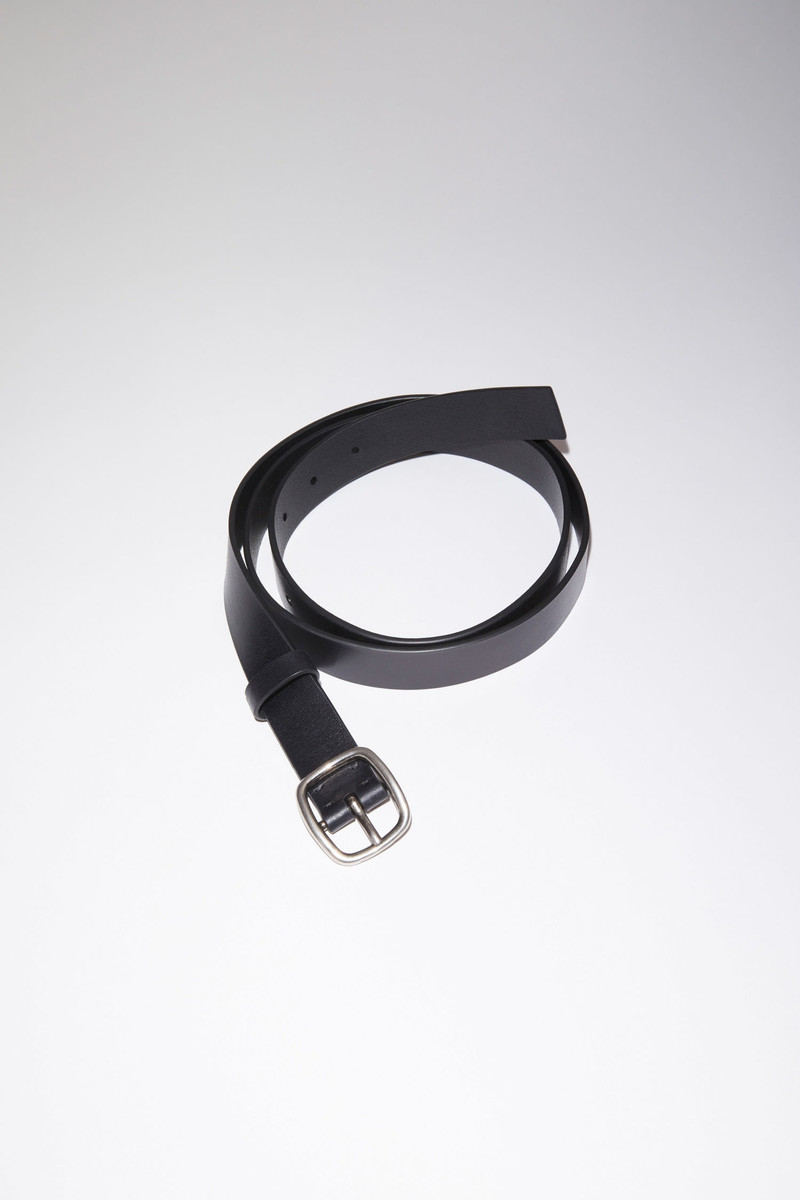 Leather buckle belt - Black 1