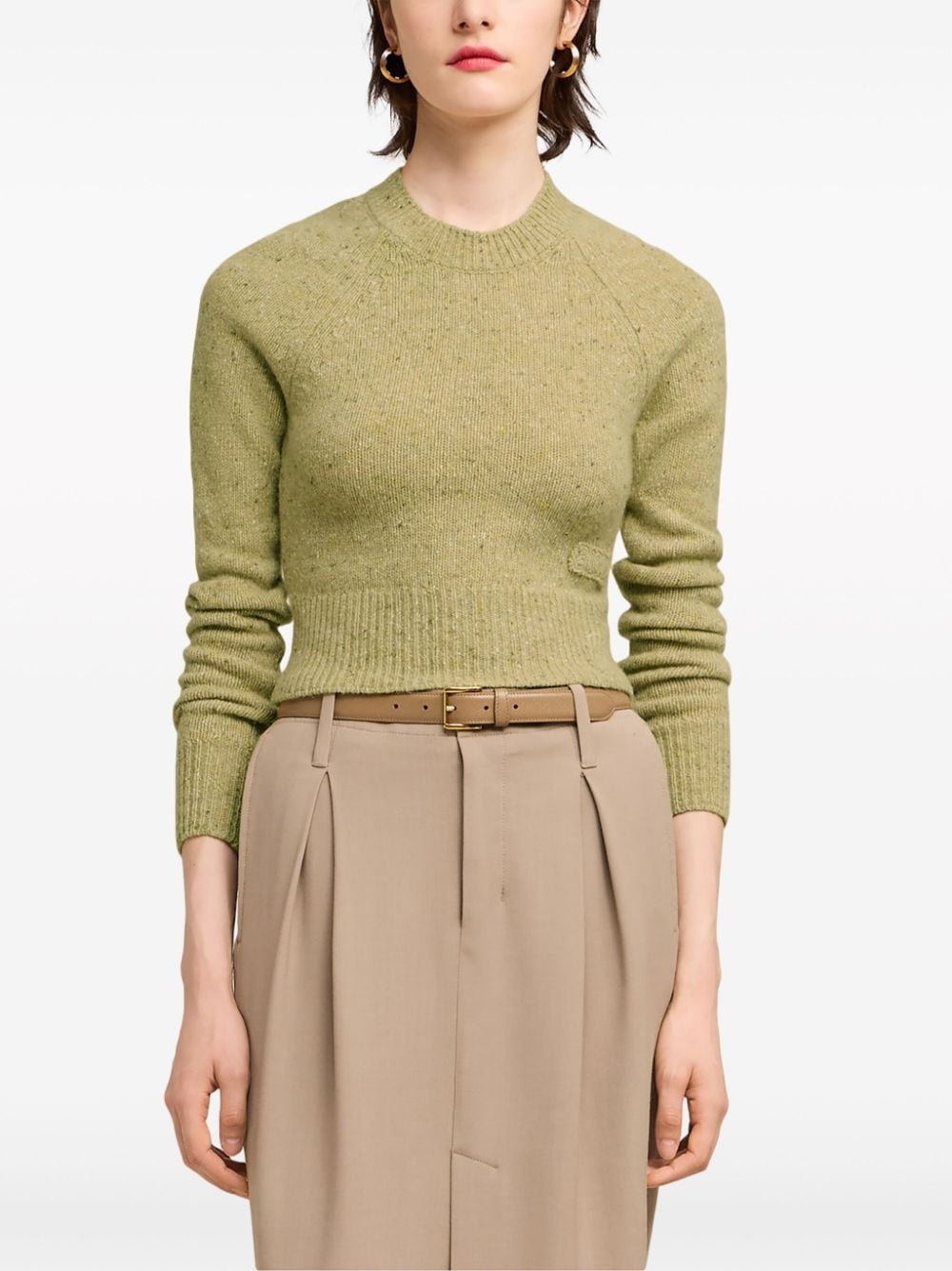 Ami de Coeur-embroidered mÃ©lange jumper - 5