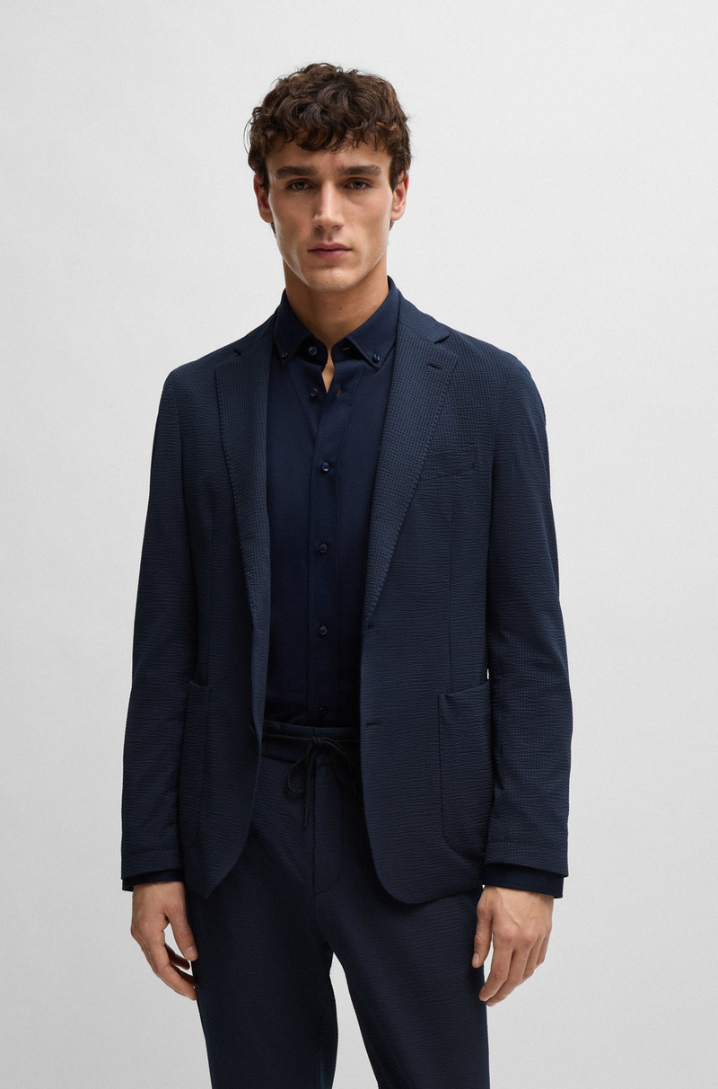 SLIM-FIT JACKET IN PERFORMANCE-STRETCH SEERSUCKER 2