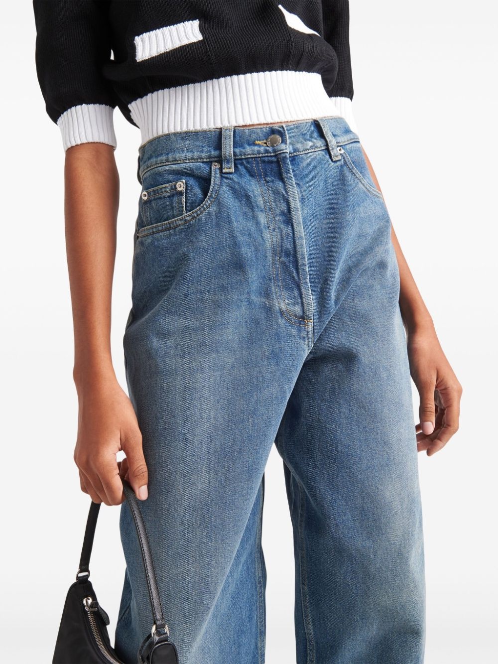 high-rise straight-leg jeans - 4