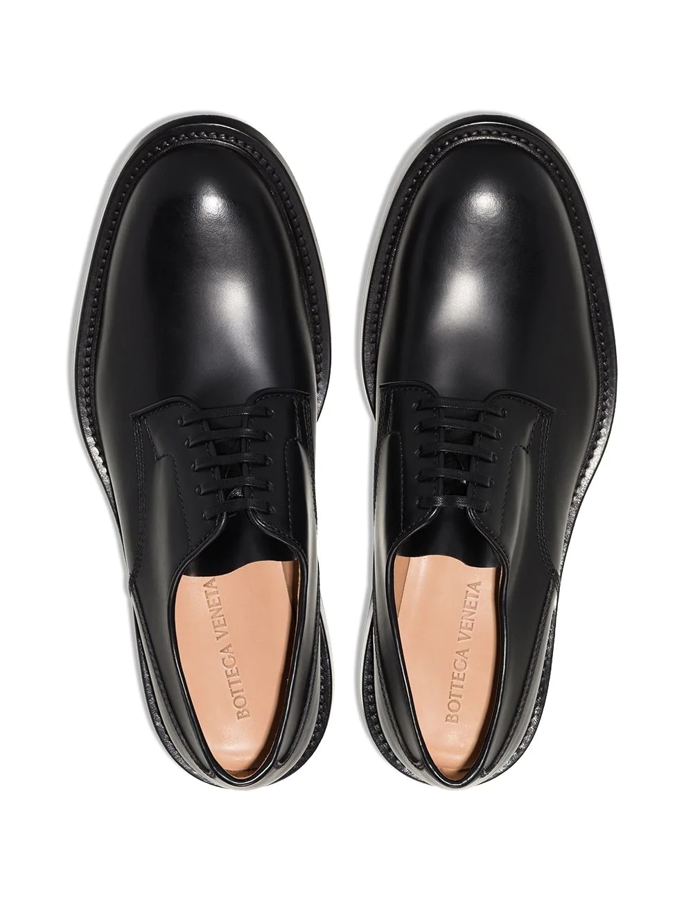 brushed leather Derby shoes - 4