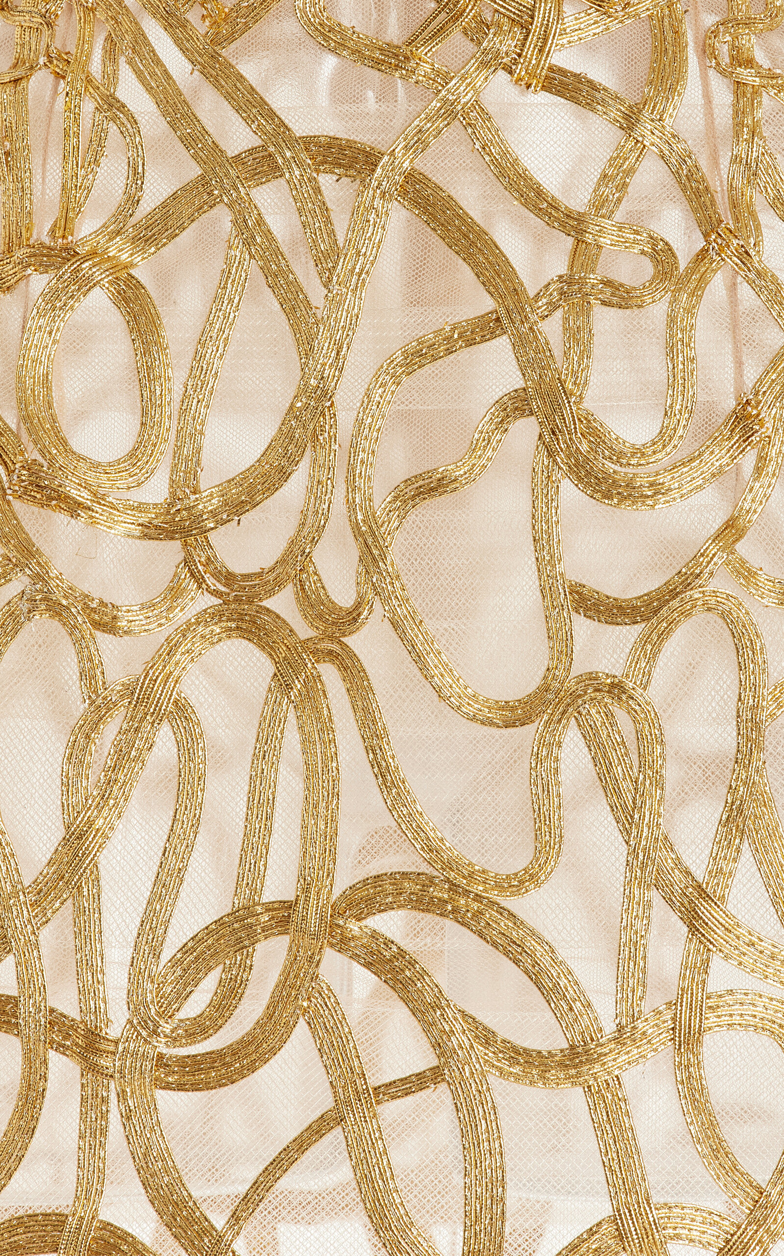 Metallic Embroidered Mini Dress gold - 7