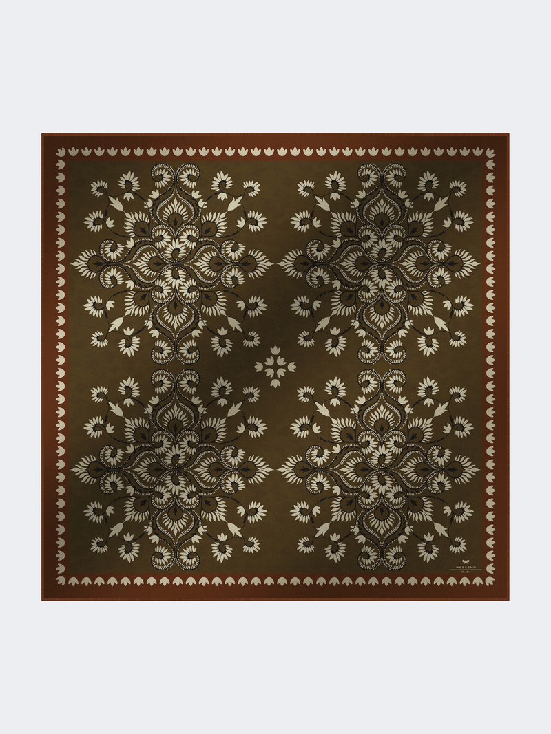 EDUCATA Wool and silk stole - CARAMEL 1