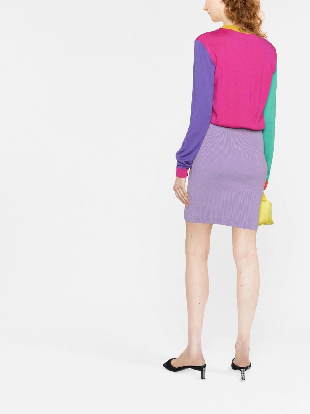 intarsia logo-knit jumper dress - 4