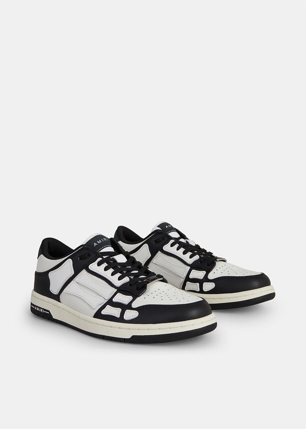 Black Skeleton Low-Top Sneakers - 2