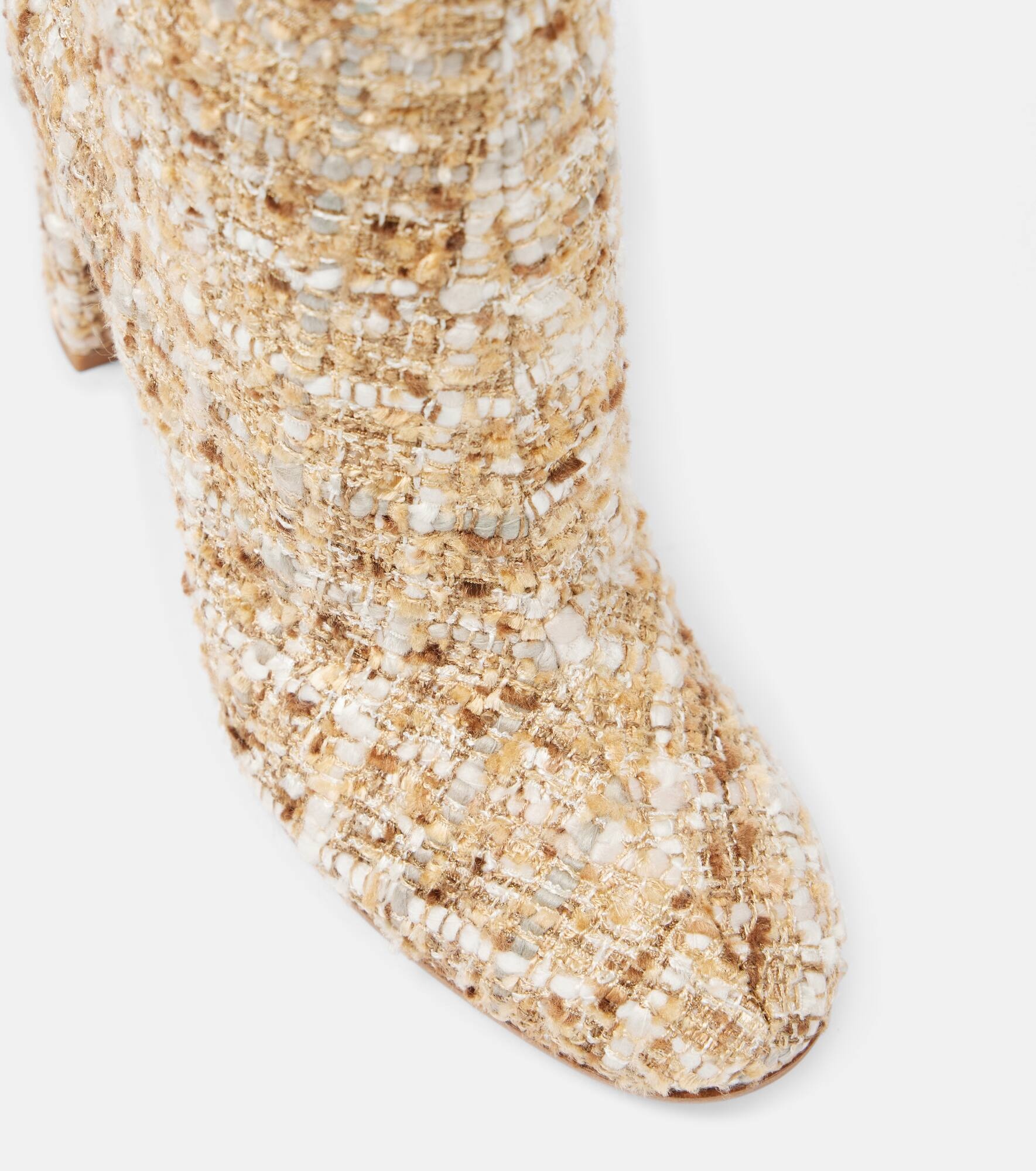 Bouclé knee-high boots - 6