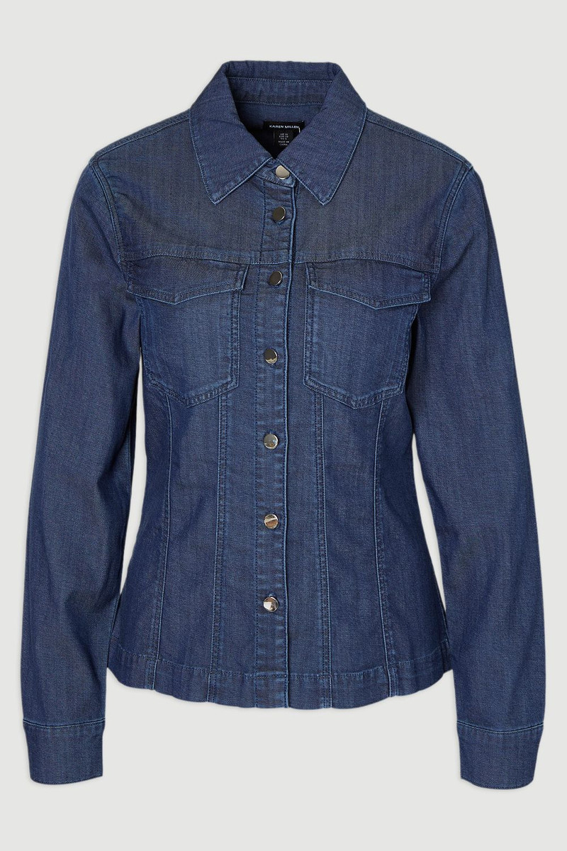 Chambray Stretch Denim Shirt 4