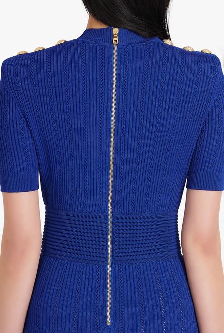 Short “gitane” blue eco-designed  knit dress - 9