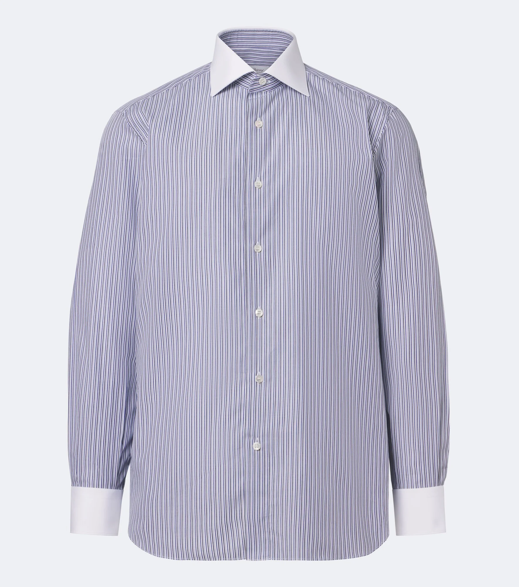 Striped cotton poplin shirt - 1