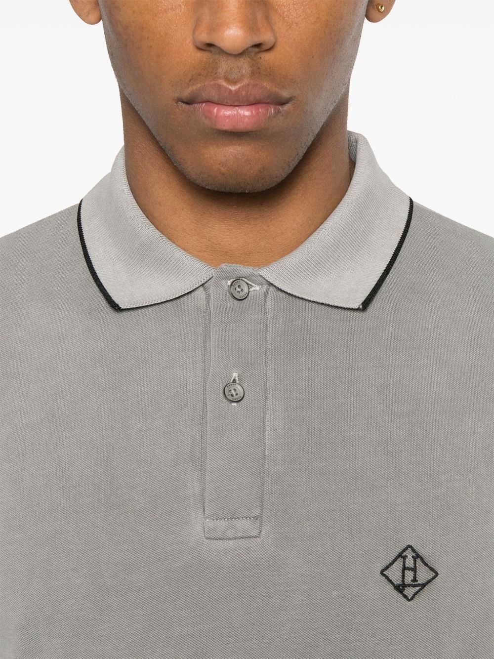 logo-embroidered polo shirt - 4