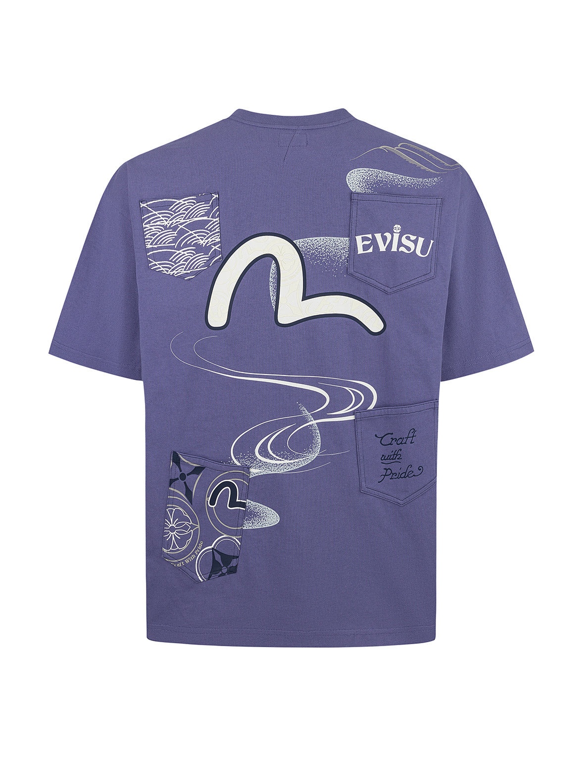 Multi-Pocket and Multi-Print Loose Fit T-shirt - 10