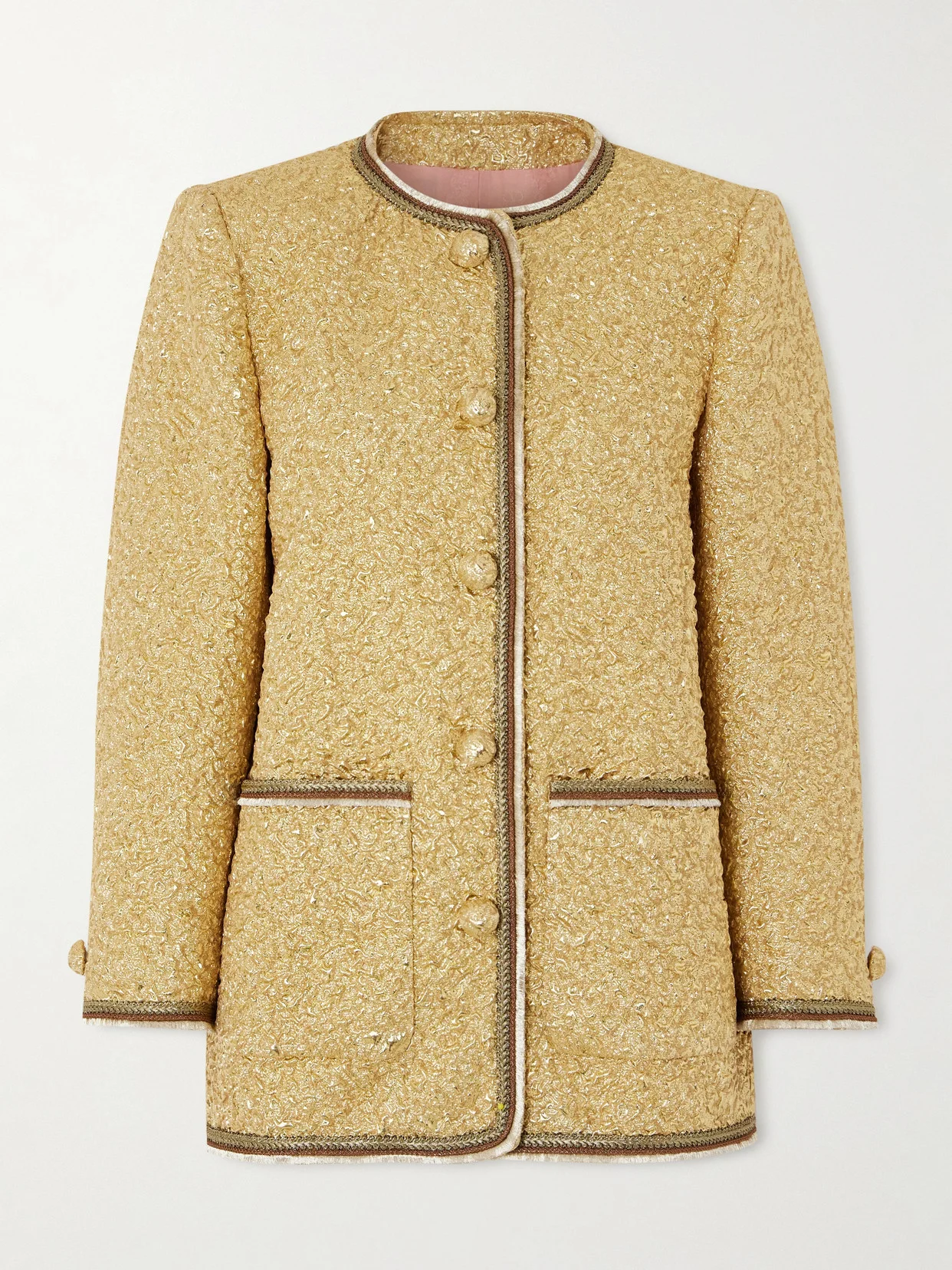 Metallic Cloqué-jacquard Jacket - 1