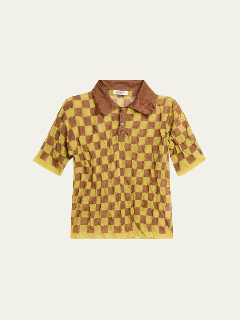 Check Print Polo Shirt 1