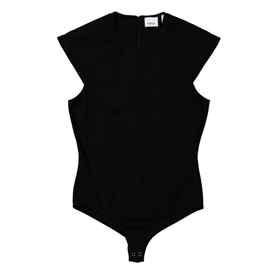 Burberry Black Panel Detail Stretch Jersey Bodysuit - 3