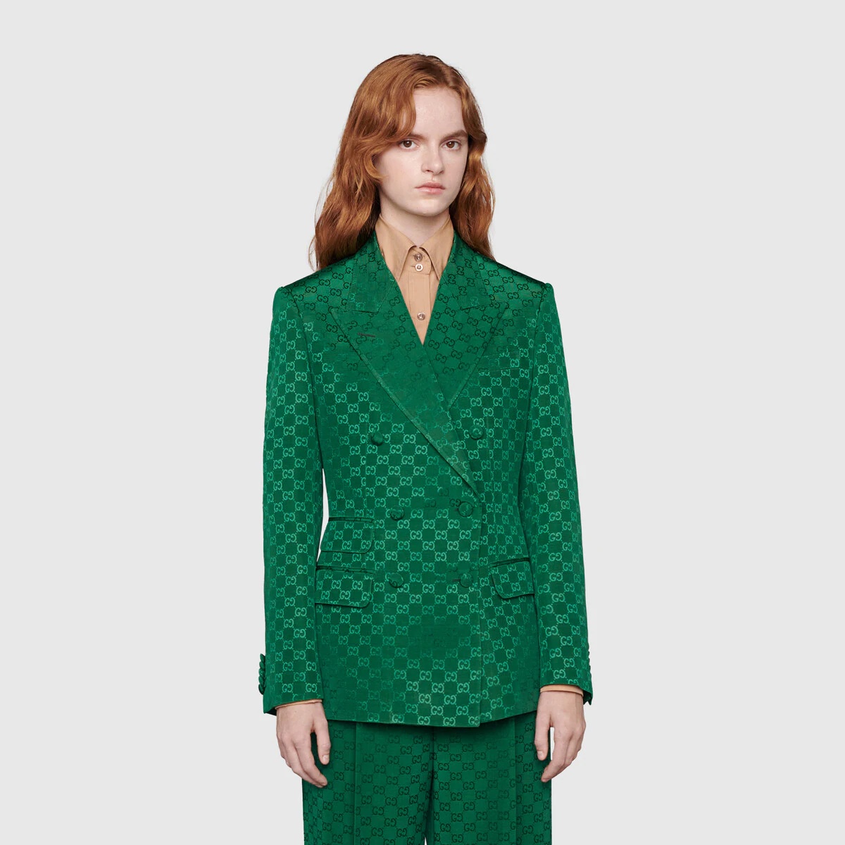 Light GG canvas double-breasted jacket - 3
