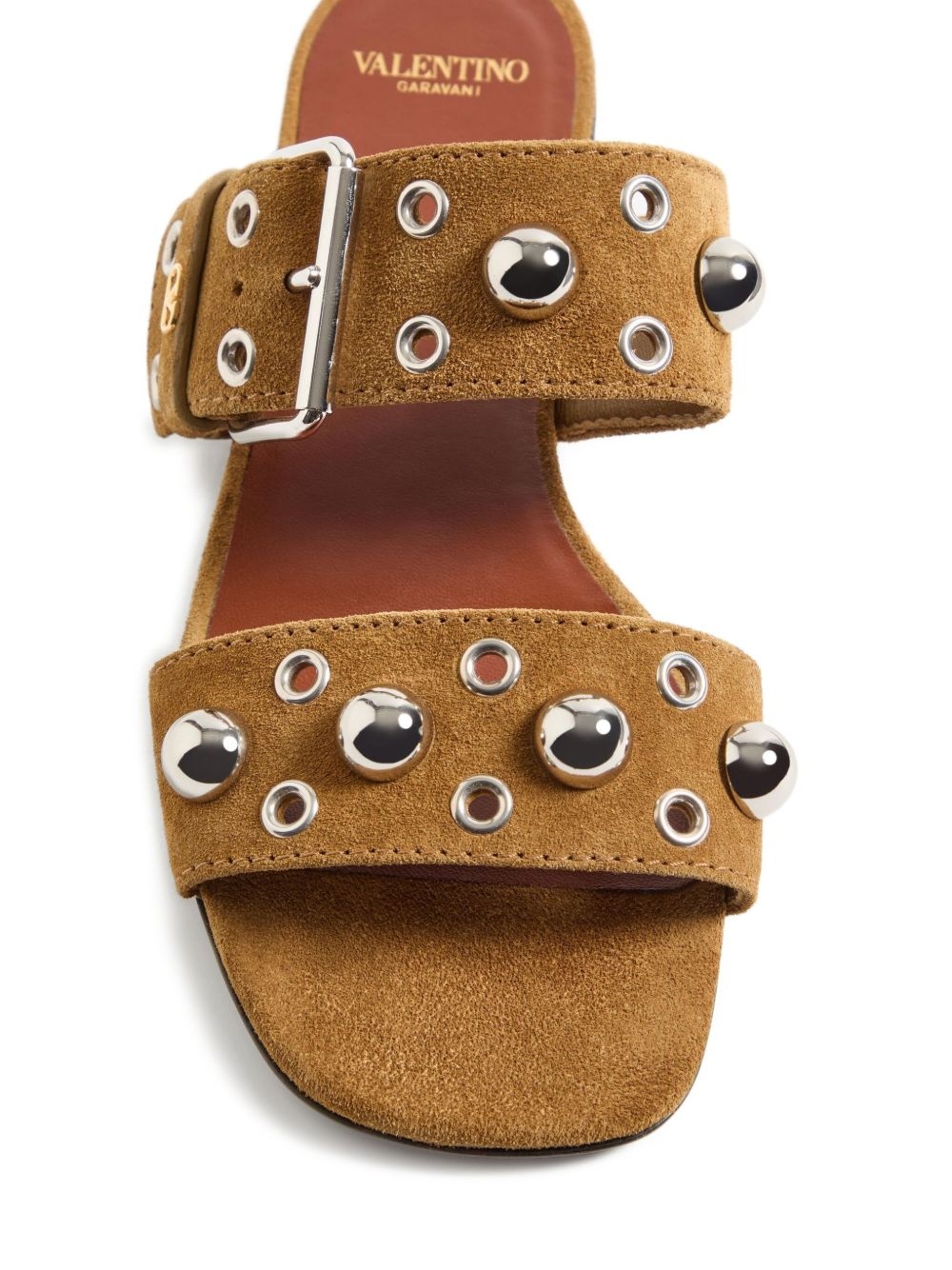 NELLCÔTE CRUST LEATHER SLIDE SANDAL - 5
