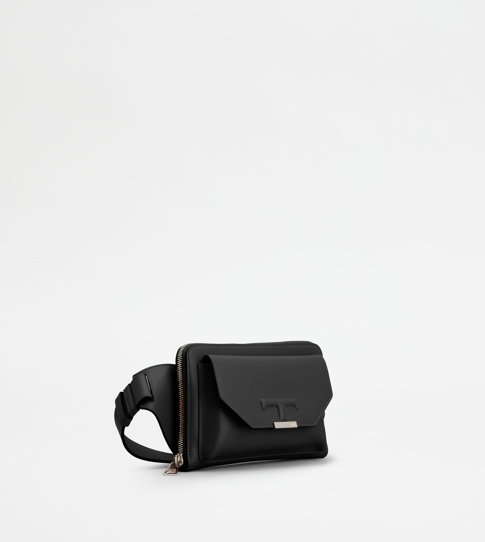 T TIMELESS BELT BAG IN LEATHER MINI - BLACK - 2