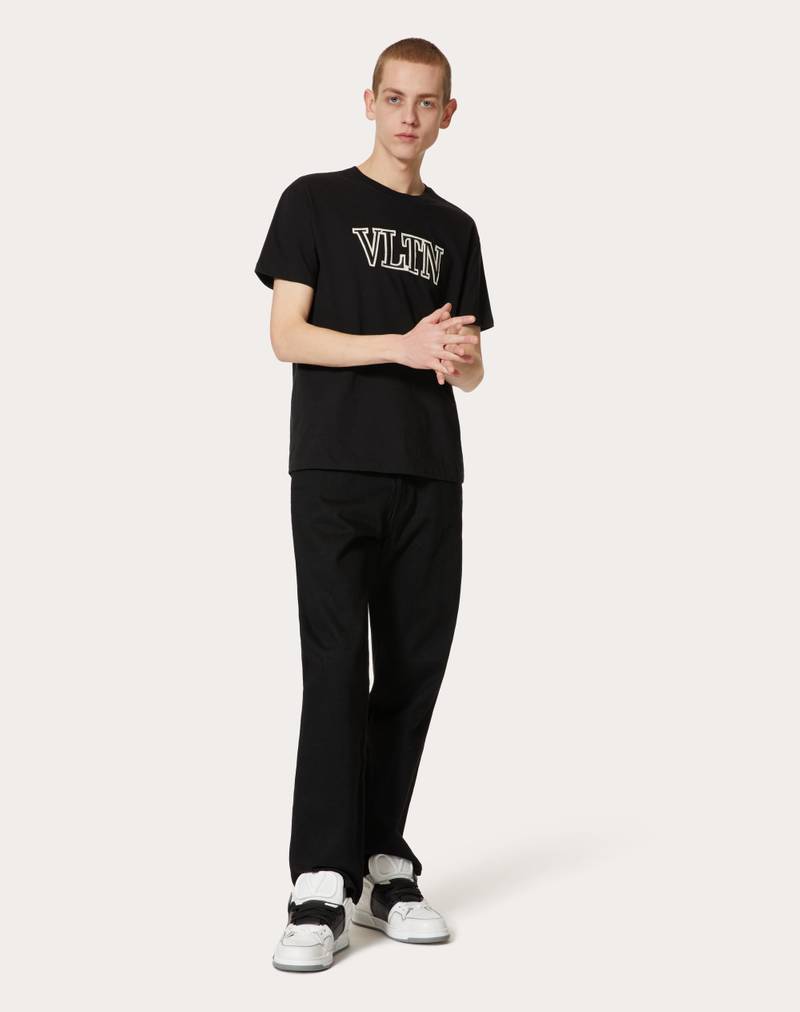 Valentino VLTN EMBROIDERED COTTON T-SHIRT outlook