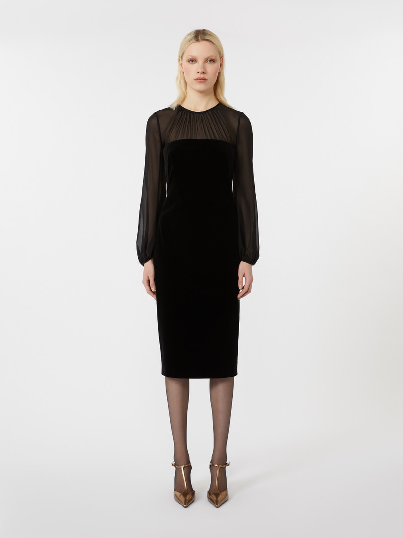 CARL Velvet and georgette dress 3