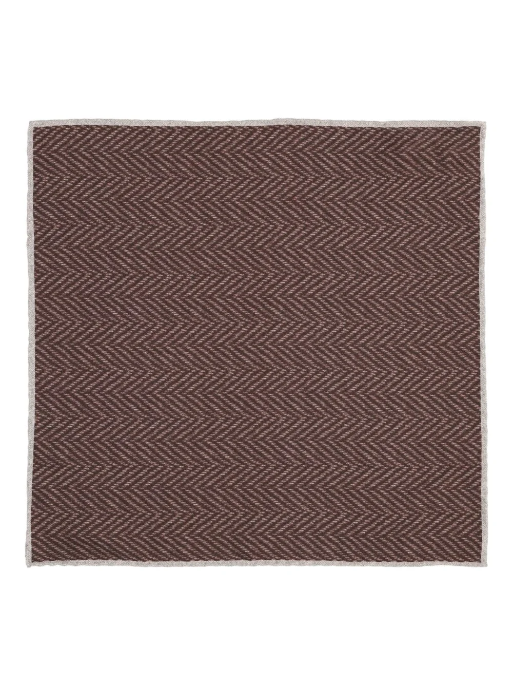 herringbone-pattern pocket square - 1
