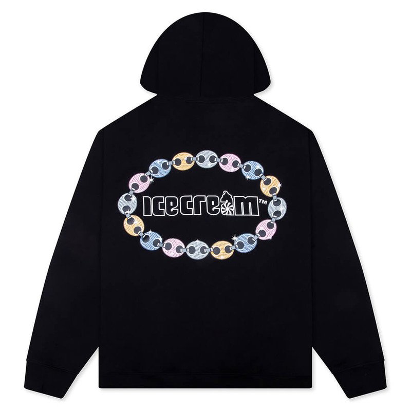 ICECREAM CHAIN HOODIE - BLACK outlook