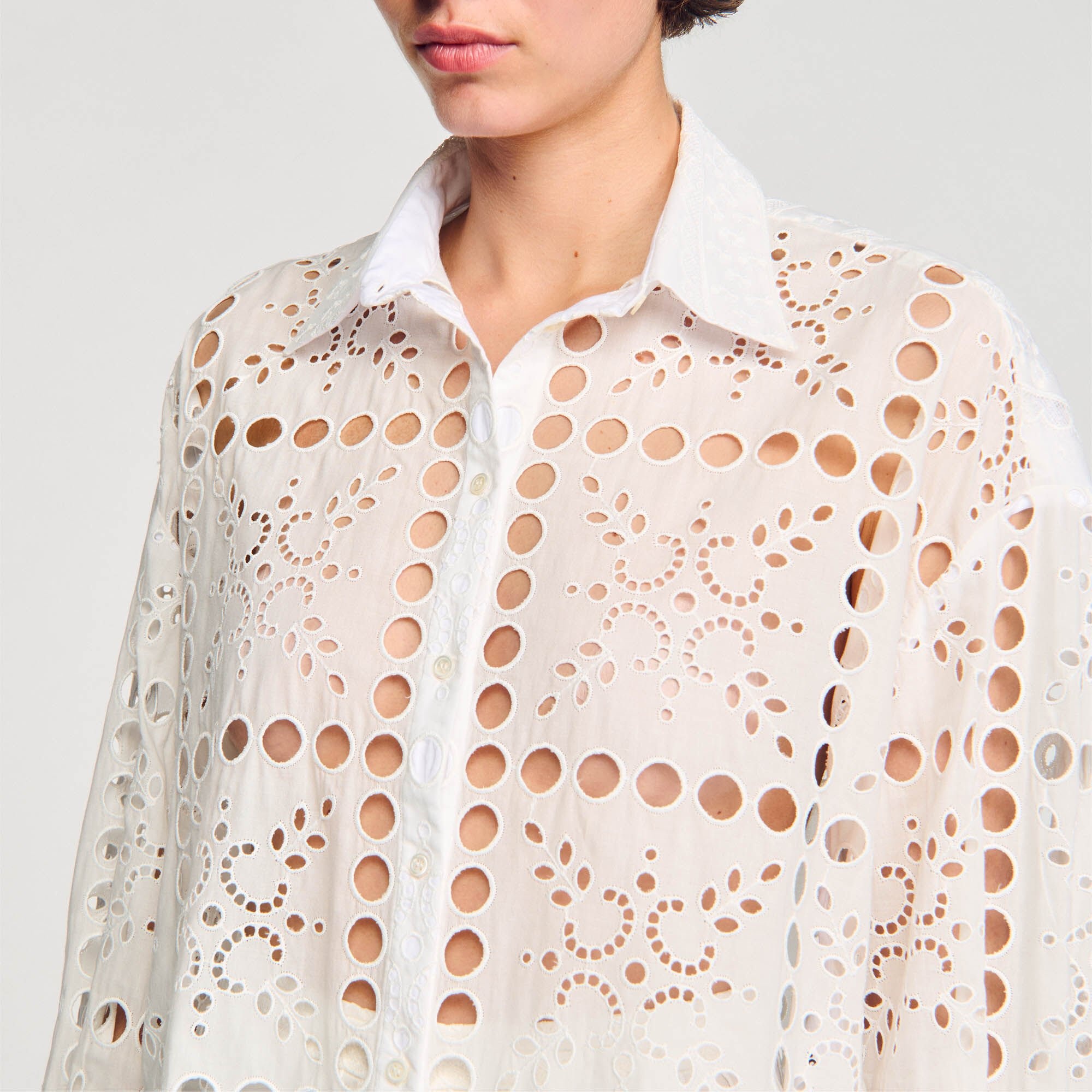 BRODERIE ANGLAISE SHIRT - 4