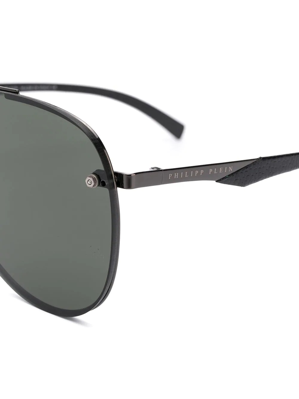 skull detail aviator sunglasses - 3