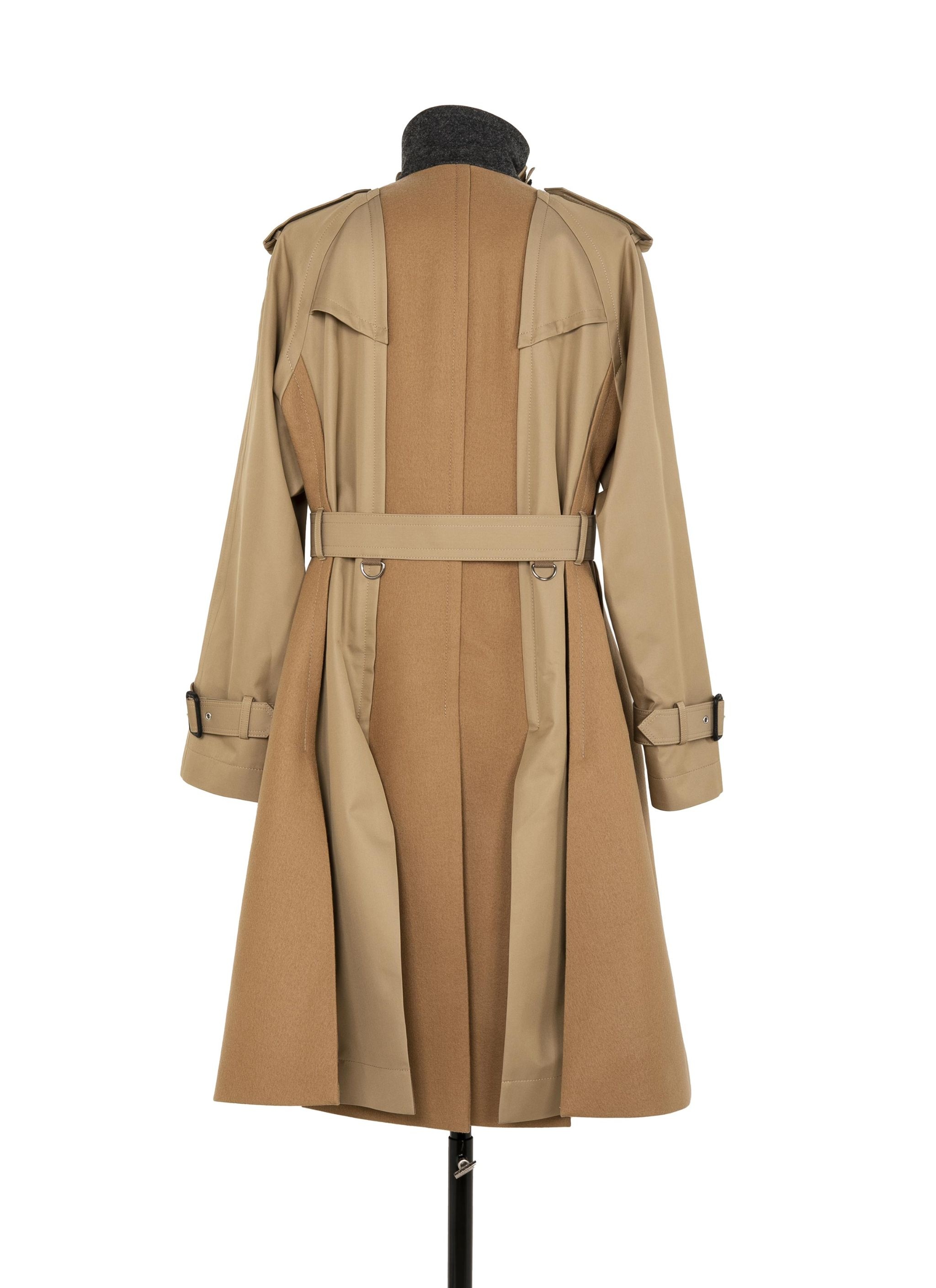 ジャケット・アウター Sacai Cotton Gabardine Wool Melton Coat sacai Cotton Gabardine x Wool Melton Coat | sacai | REVERSIBLE