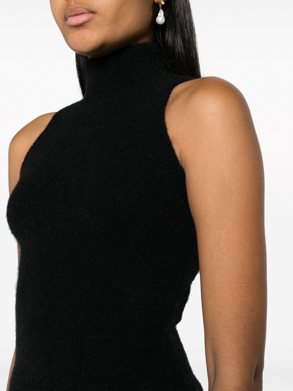 high-neck knitted top - 5