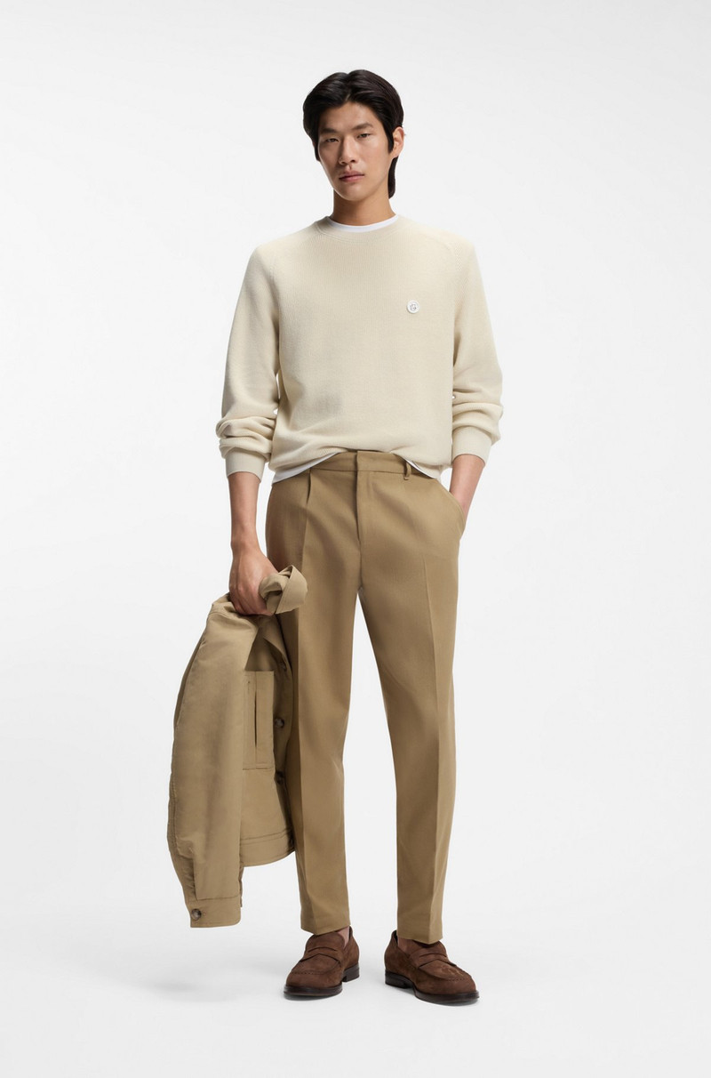 BOSS COTTON SWEATER WITH DOUBLE B MONOGRAM outlook