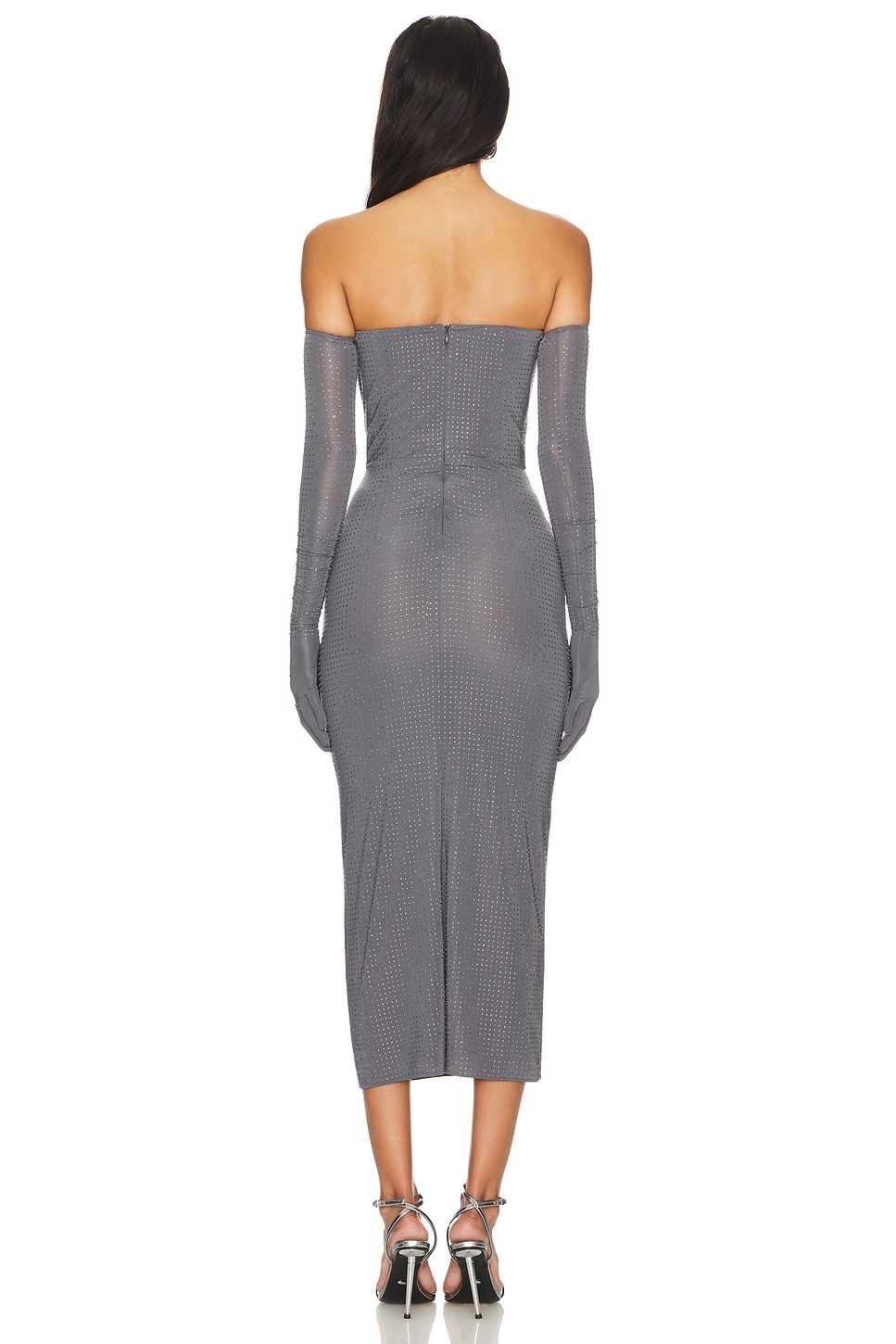 Strapless Crystal Glove Dress - 4