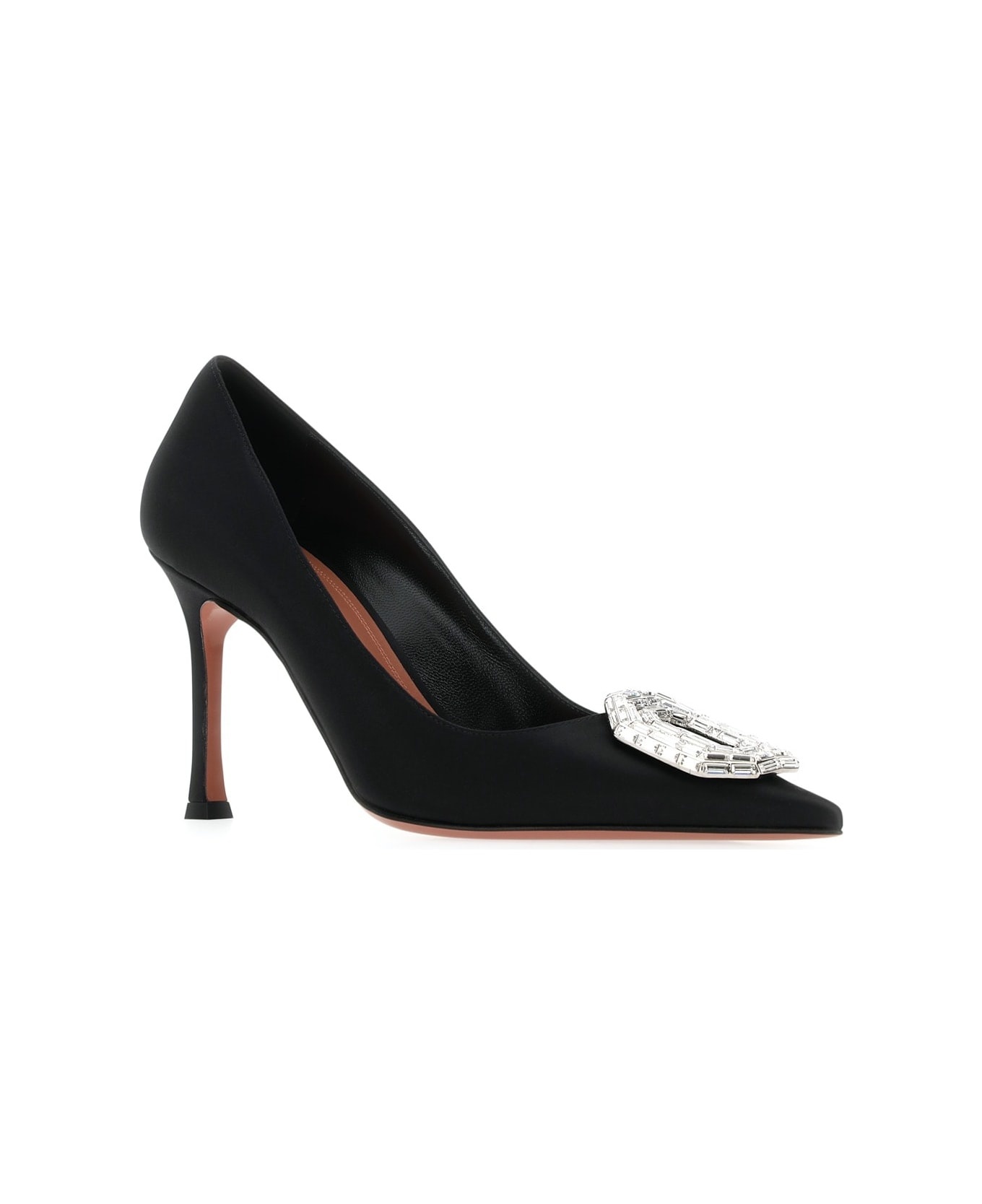 Camelia Pump 90 Satin Black White - 2