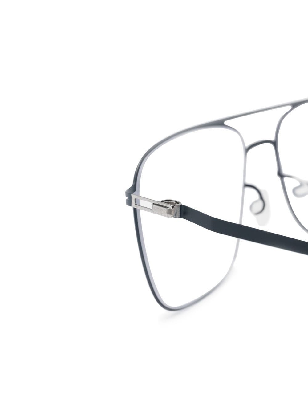 square frame metal glasses - 3
