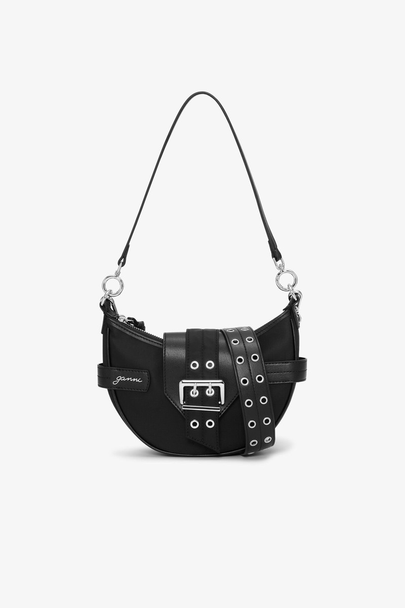 BLACK SMALL BUCKY CROSSBODY BAG 1
