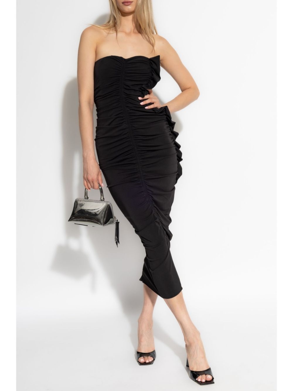 ruched midi dress - 2