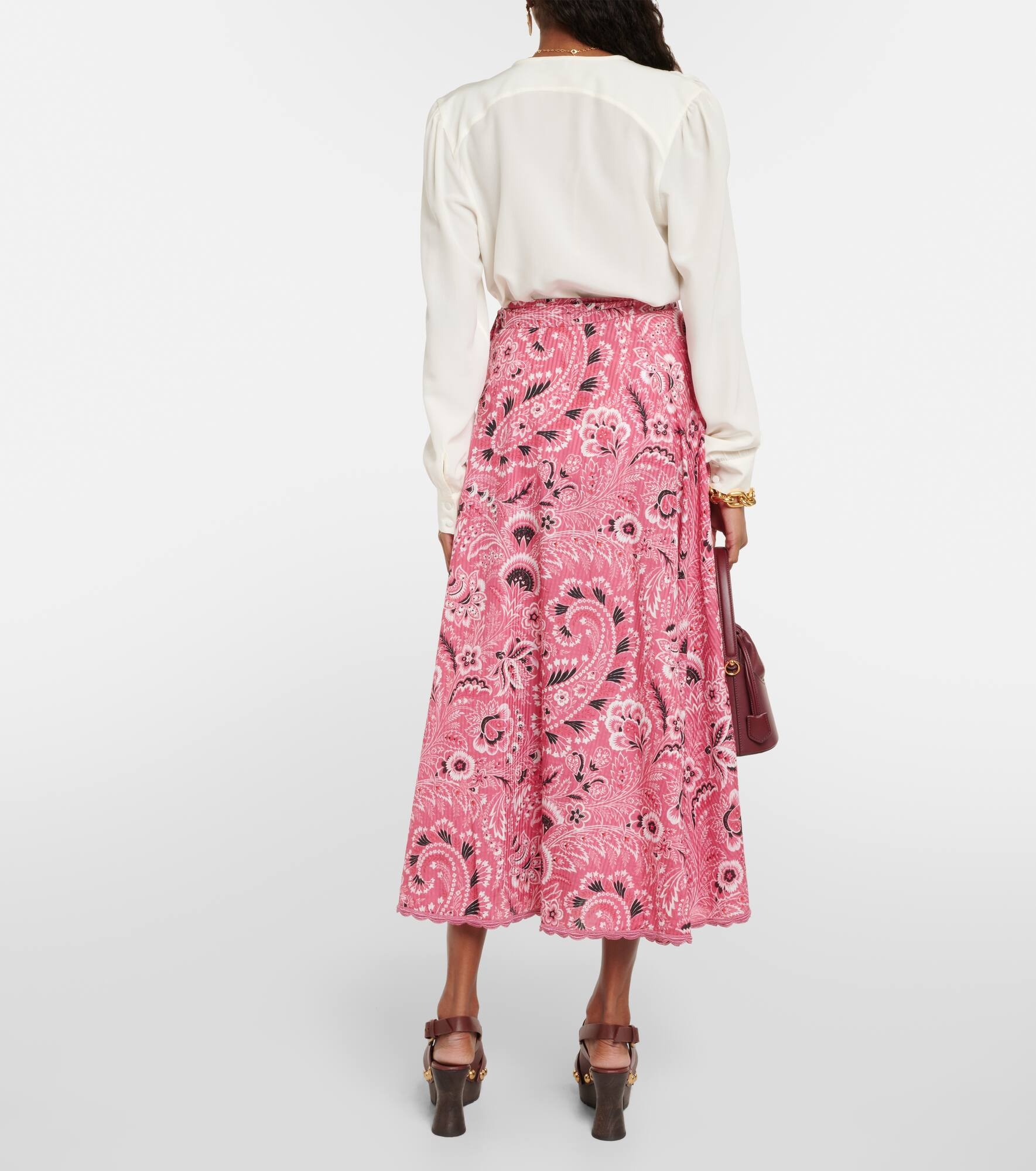 Paisley cotton and silk maxi skirt - 3