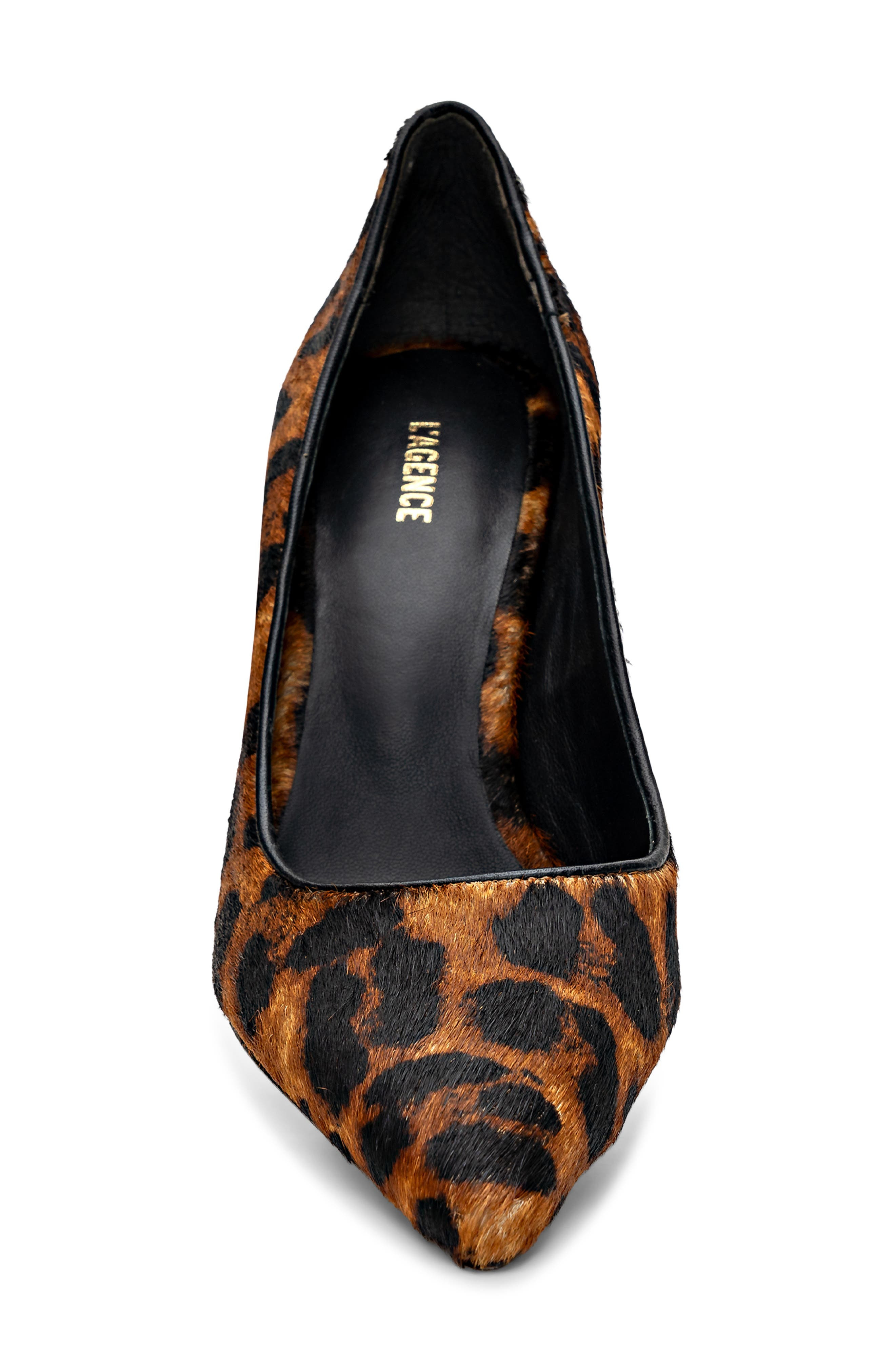 L'AGENCE Maelle Genuine Calf Hair Pump in Leopard Hair Calf at Nordstrom - 4