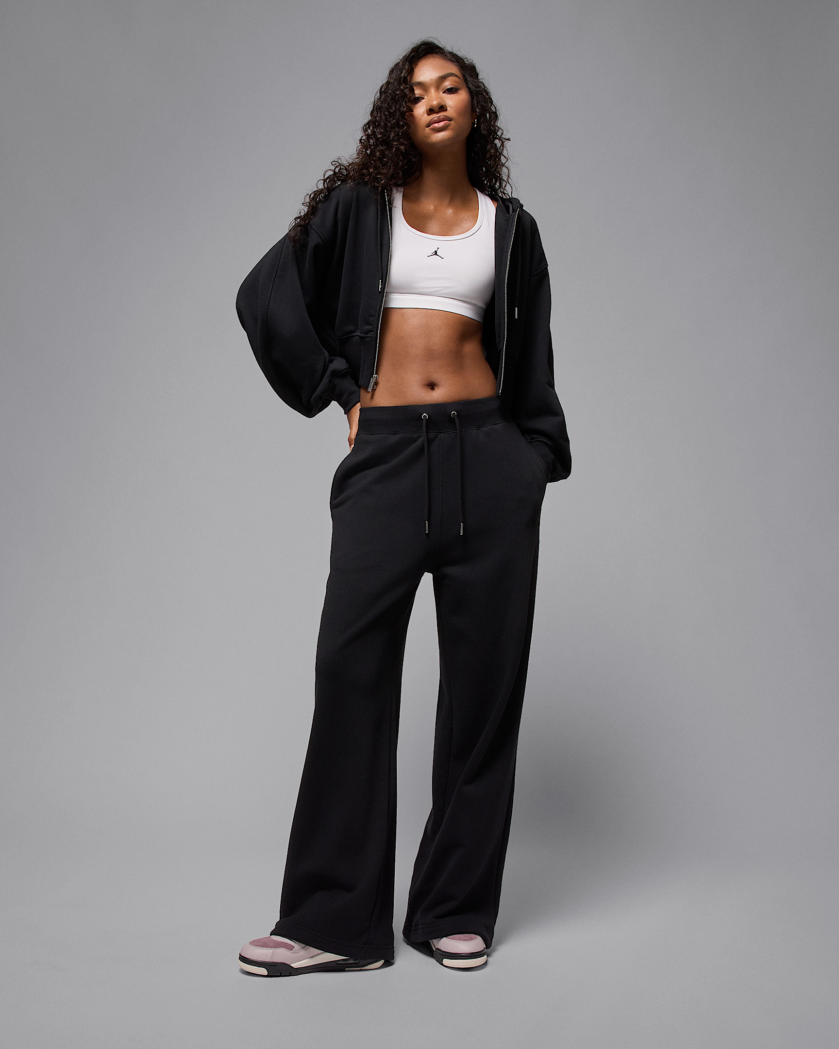 Jordan Flight Fleece Women's Cropped Satin-Lined Hoodie - 6
