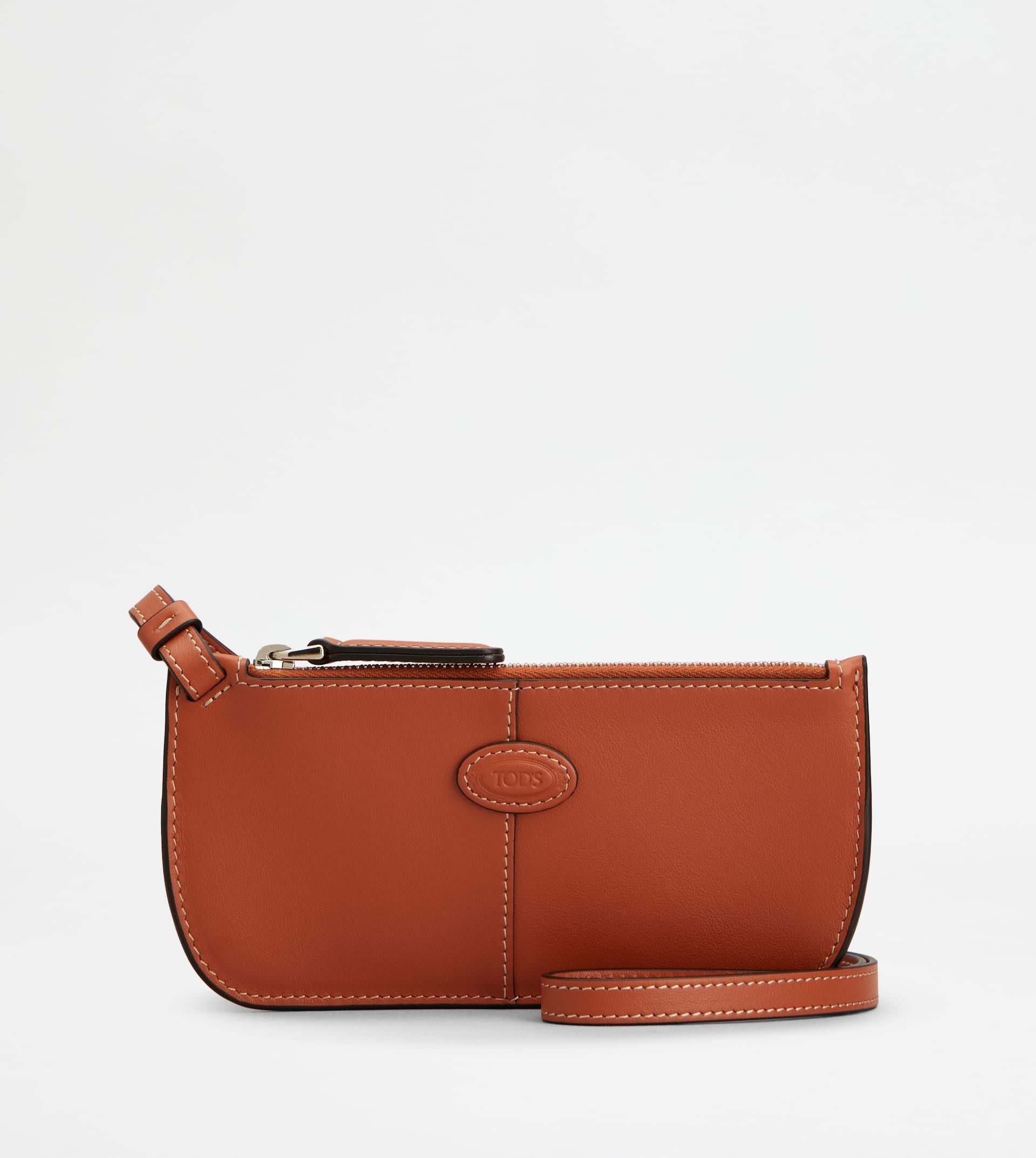 SUNGLASSES CASE IN LEATHER - ORANGE - 2