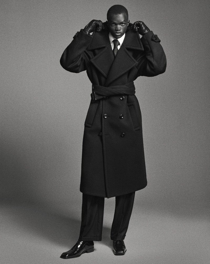 SAINT LAURENT TRENCH COAT IN WOOL AND CASHMERE FELT outlook