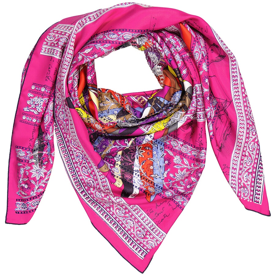 Hermes Pegase Au Bloc Embroidered Scarf - 2