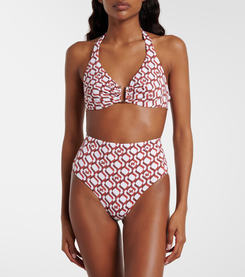 Max Mara Stilla printed high-rise bikini bottoms outlook